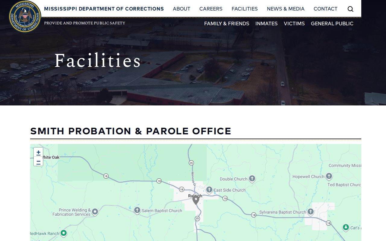 Smith Probation and Parole Office supervision release contact listing